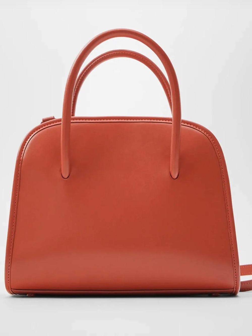 Zara Mini City Bag Structured Top-Handle Women's Bag in Terracotta